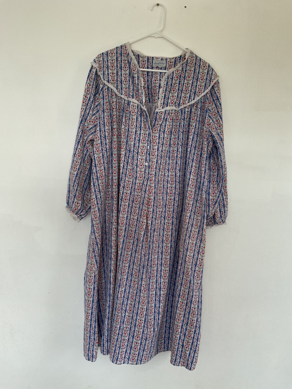 Lanz Of Salzburg Flannel Nightgown 100% Cotton Size 2X